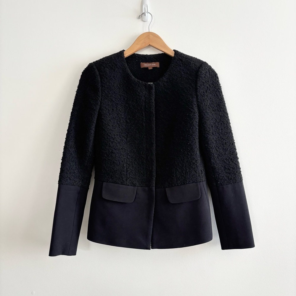 Melanie Lyne Elegant Textured Wool Suit Jacket - Picture 2 of 15